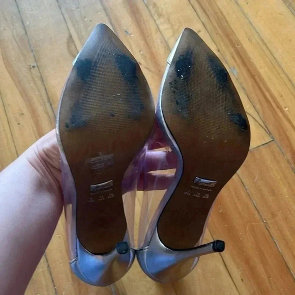 L’intervalle clear and silver heels cinderalla pumps - Picture 6 of 8